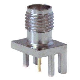 1 pcs - Mueller Electric, jack Edge Mount SMA Connector, 50Ω, Solder Termination, Straight Body