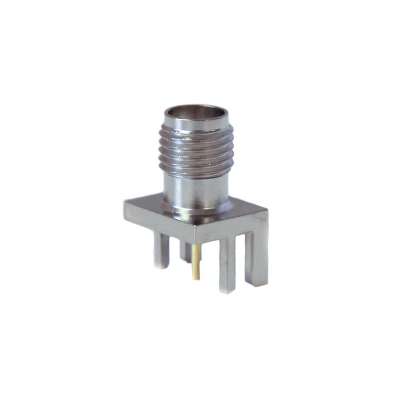 1 pcs - Mueller Electric, jack Edge Mount SMA Connector, 50Ω, Solder Termination, Straight Body