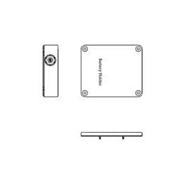 1 pcs : 12PH341-IP6-GR - Cylindrical Battery Contacts, Clips, Holders & Springs IP68 4XAA W/COVER