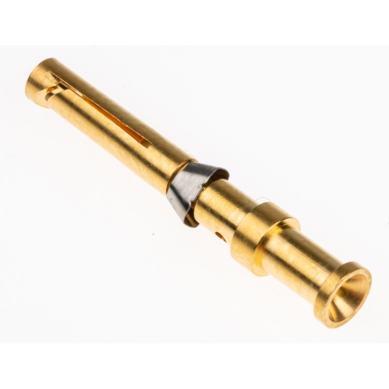 100 pcs - Han Contacts Female 10A Crimp Contact Minimum Wire Size 0.5mm² Maximum Wire Size 0.5mm² for use with Heavy Duty Power