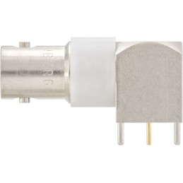 1 pcs - Rosenberger, jack PCB Mount BNC Connector, 50Ω, Through Hole Termination, Right Angle Body