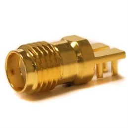 1 pcs - Mueller Electric, jack Edge Mount SMA Connector, 50Ω, Solder Termination, Straight Body