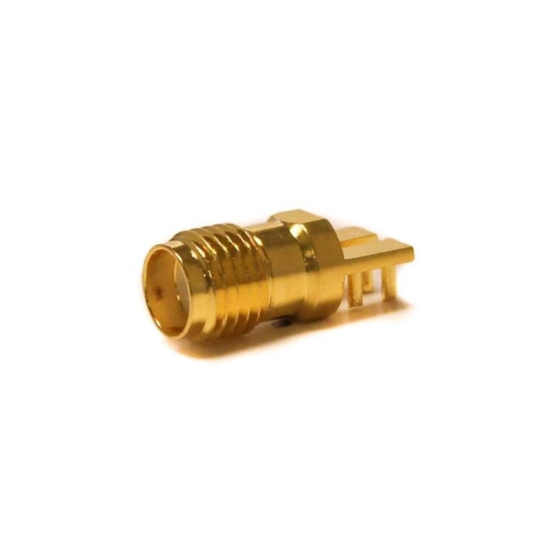1 pcs - Mueller Electric, jack Edge Mount SMA Connector, 50Ω, Solder Termination, Straight Body