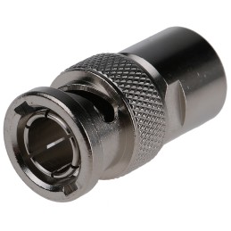 1 pcs - Telegartner, Plug Cable Mount BNC Connector, 50Ω, Clamp Termination, Straight Body