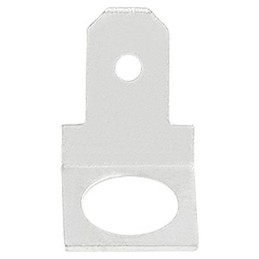 100 pcs - RS PRO Uninsulated Male Spade Connector, PCB Tab, 4.75 x 0.5mm Tab Size