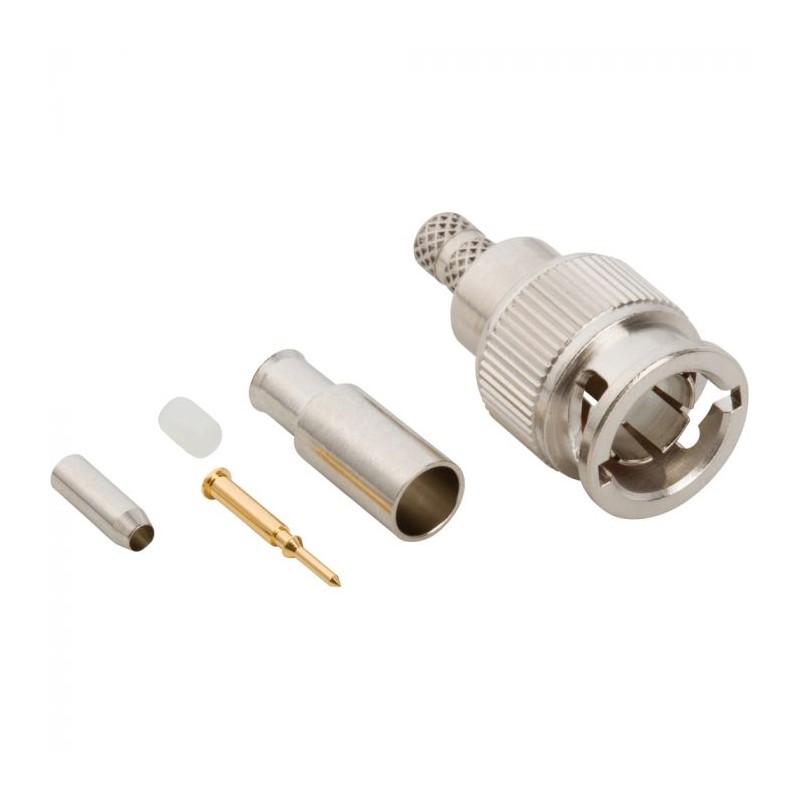 1 pcs - Amphenol RF Plug Cable Mount BNC Connector, Crimp Termination, Straight Body