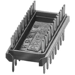 1 pcs - Aries Electronics 2.54mm Pitch 24 Way,Through Hole Mount IC Dip Header, Tin over Nickel, 2A