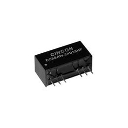 1 pcs : EC3SAW-24S12HP - Isolated DC/DC Converters - Through Hole 3W 9-36Vin 12Vout 250mA