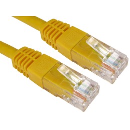 1 pcs - RS PRO Cat6 Straight Male RJ45 to Straight Male RJ45 Ethernet Cable, UTP, Yellow PVC Sheath, 500mm