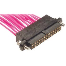 1 pcs - HARWIN Datamate J-Tek Series Straight Panel Mount PCB Socket, 14-Contact, 2-Row, 2mm Pitch, Crimp Termination