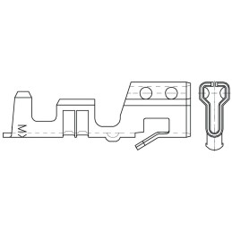 100 pcs - Molex SPOX Series Female Crimp Terminal, 28AWG Min, 22AWG Max