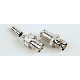 1 pcs - Telegartner, jack Cable Mount TNC Connector, 75Ω, Crimp Termination, Straight Body