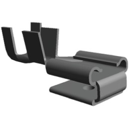 100 pcs - TE Connectivity FASTON .250 Uninsulated Female Spade Connector, Piggyback Terminal, 6.35 x 0.81mm Tab Size, 2mm² to 