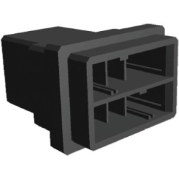 1 pcs - TE Connectivity, Dynamic 3000 Male Connector Housing, 5.08mm Pitch, 6 Way, 2 Row