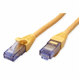 1 pcs - Roline Cat6a Male RJ45 to Male RJ45 Ethernet Cable, U/UTP, Yellow LSZH Sheath, 3m, Low Smoke Zero Halogen (LSZH)