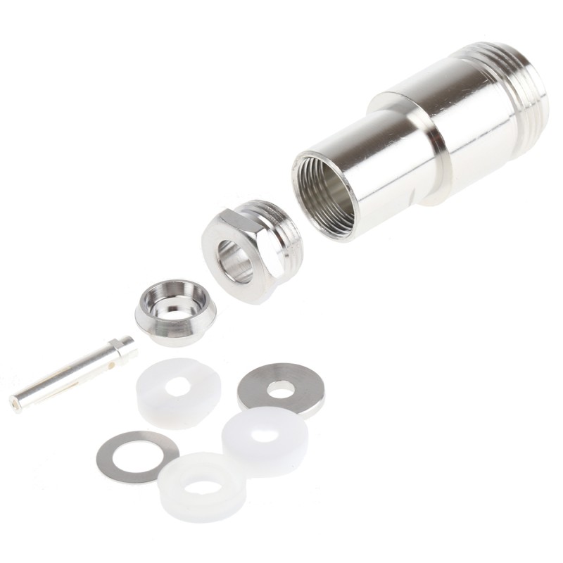 1 pcs - Telegartner, jack Cable Mount N Connector, 50Ω, Clamp Termination, Straight Body