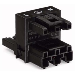 1 pcs - Wago 770 Series WINSTA MINI H Distribution Connector, 3-Pole, Female, Male, 3-Way, Cable Mount, 25A