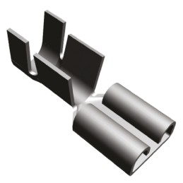 100 pcs - TE Connectivity FASTON .250 Uninsulated Female Spade Connector, Receptacle, 6.35 x 0.81mm Tab Size, 4mm² to 6mm²