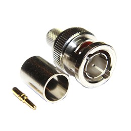1 pcs - COAX Connectors, Plug Cable Mount BNC Connector, 75Ω, Crimp Termination, Straight Body