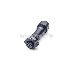 1 pcs - Amphenol Industrial Circular Connector, 8 Contacts, Cable Mount, Socket, Female, IP68, X-Lok Series