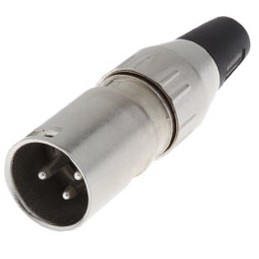 1 pcs - Deltron Cable Mount XLR Connector, Male, 50 V ac, 5 Way, Silver Plating