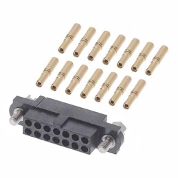 1 pcs - HARWIN M80 Connector Kit Containing 14 Barrel Crimp Contacts Loose, Crimp Shell, Housing with Hexagonal Slotted