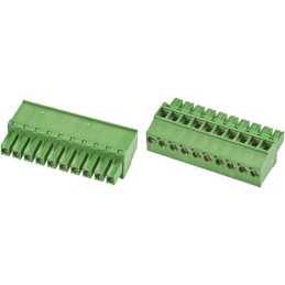 1 pcs - TE Connectivity 3.81mm Pitch 10 Way Pluggable Terminal Block, Plug, Cable Mount, Screw Down Termination