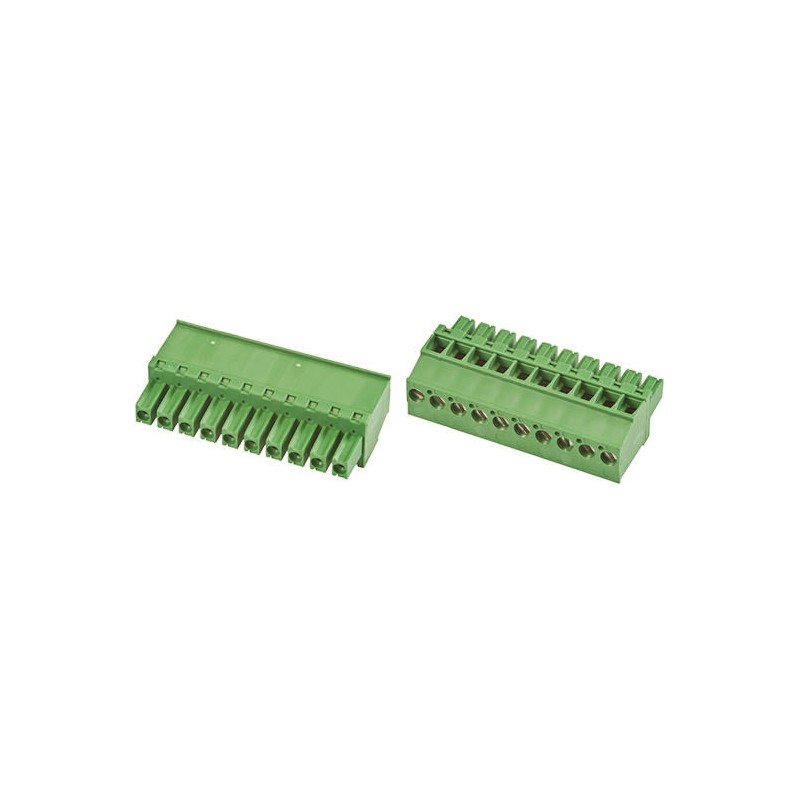 1 pcs - TE Connectivity 3.81mm Pitch 10 Way Pluggable Terminal Block, Plug, Cable Mount, Screw Down Termination