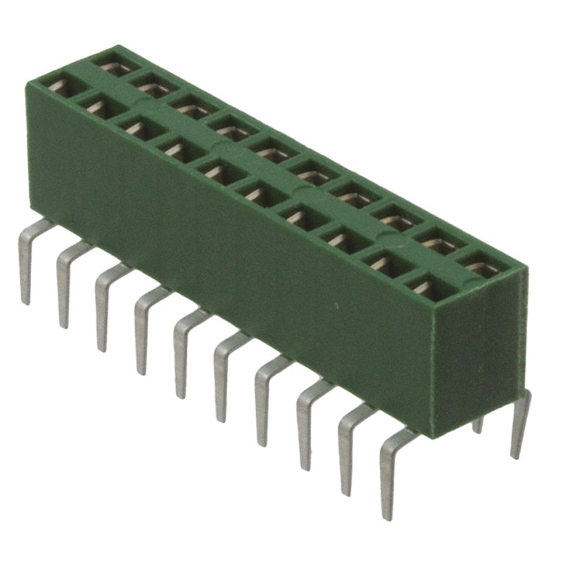 1 pcs - TE Connectivity, AMPMODU HV100 Female Connector Housing, 2.54mm Pitch, 10 Way, 2 Row