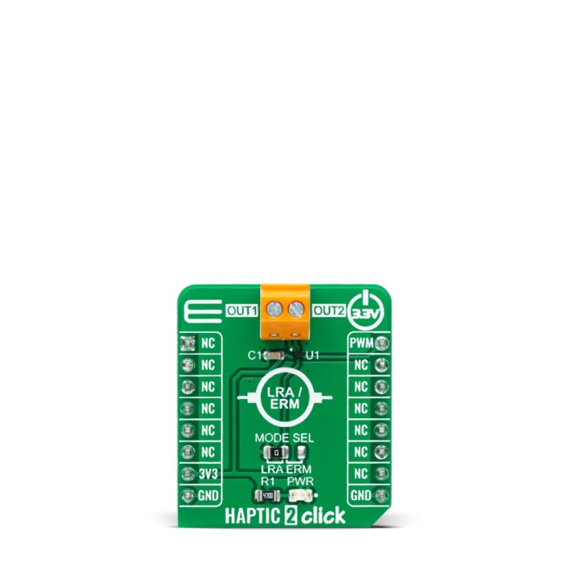 1 pcs - MikroElektronika HAPTIC 2 Click Sensor Add-On Board for LC898302AXA for Game Consoles, Indicator Systems, Mechatronics,