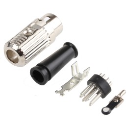 1 pcs - RS PRO 8 Pole Din Plug, 1A, 100 V ac, Push Lock, Male, Cable Mount