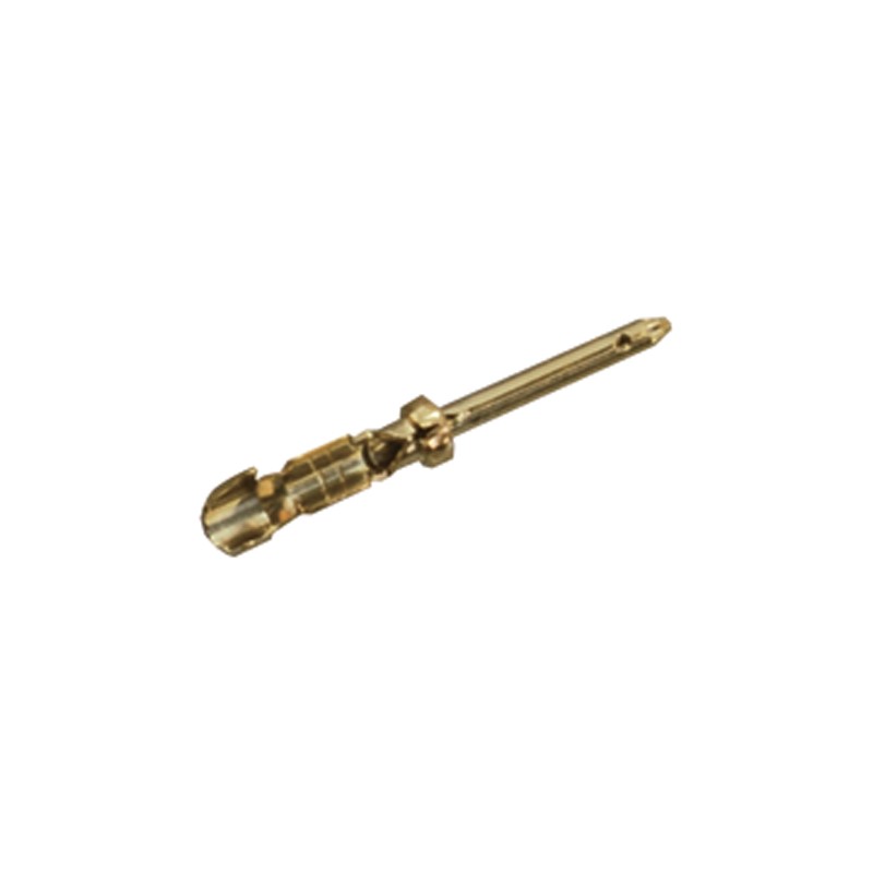 100 pcs - JAE, D/C-20 Series, Male Crimp D-sub Connector Contact, Gold Pin, 24 - 22 AWG