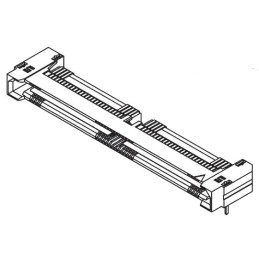 20 pcs - Samtec QRF8 Series Right Angle Surface Mount PCB Socket, 52-Contact, 2-Row, 0.8mm Pitch, Solder Termination