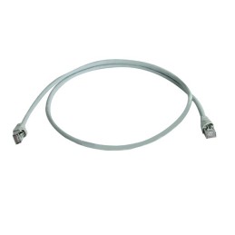 1 pcs - Telegartner Cat6a Male RJ45 to Male RJ45 Ethernet Cable, S/FTP, Grey LSZH Sheath, 2m, Low Smoke Zero Halogen (LSZH)