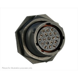 1 pcs - Souriau Circular Connector, 19 Contacts, Panel Mount, Plug, Female, IP68, IP69K, UTS Series