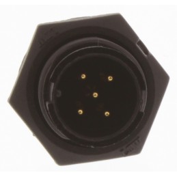 1 pcs - Amphenol Industrial Circular Connector, 5 Contacts, Panel Mount, Plug, Male, IP67, Ceres Series