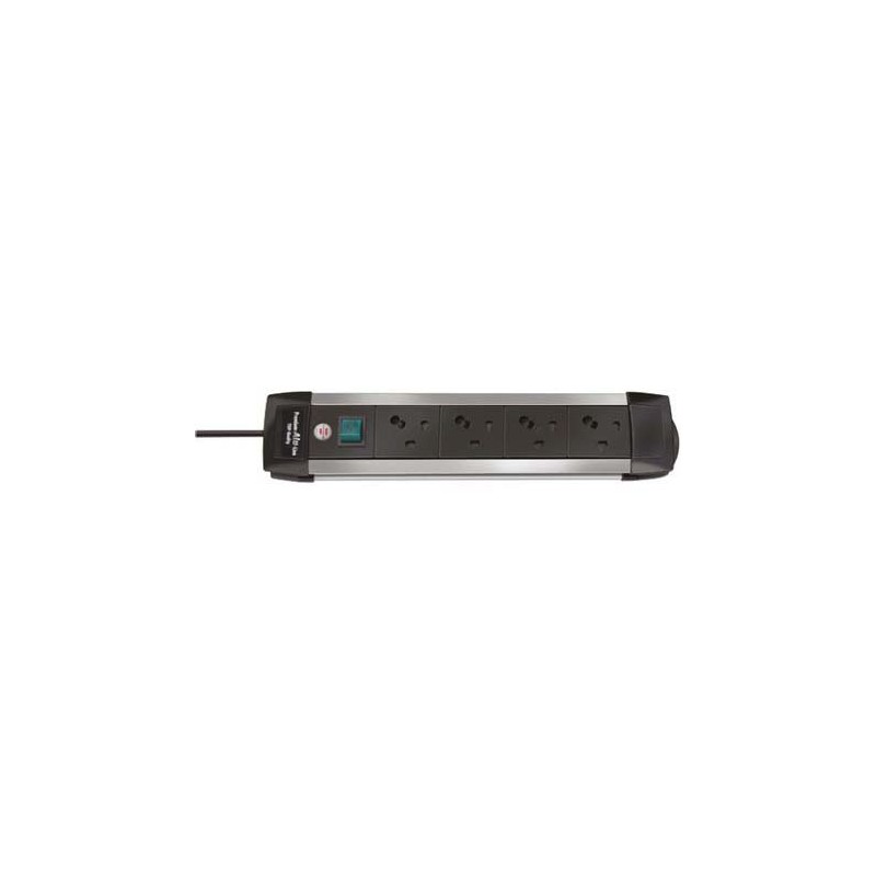 1 pcs - brennenstuhl 1.8m 4 Socket Type D/M- Old British/South African Extension Lead, 240 V, IP20