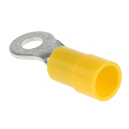 100 pcs - RS PRO Insulated Ring Terminal, M4 Stud Size, 4mm² to 6mm² Wire Size, Yellow