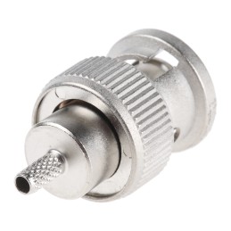 15 pcs - Telegartner, Plug Cable Mount BNC Connector, 50Ω, Crimp Termination, Straight Body