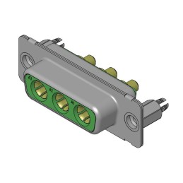 1 pcs - FCT from Molex 173107 3 Way D-sub Connector Socket, 6.86mm Pitch, with 4-40 Screw Locks