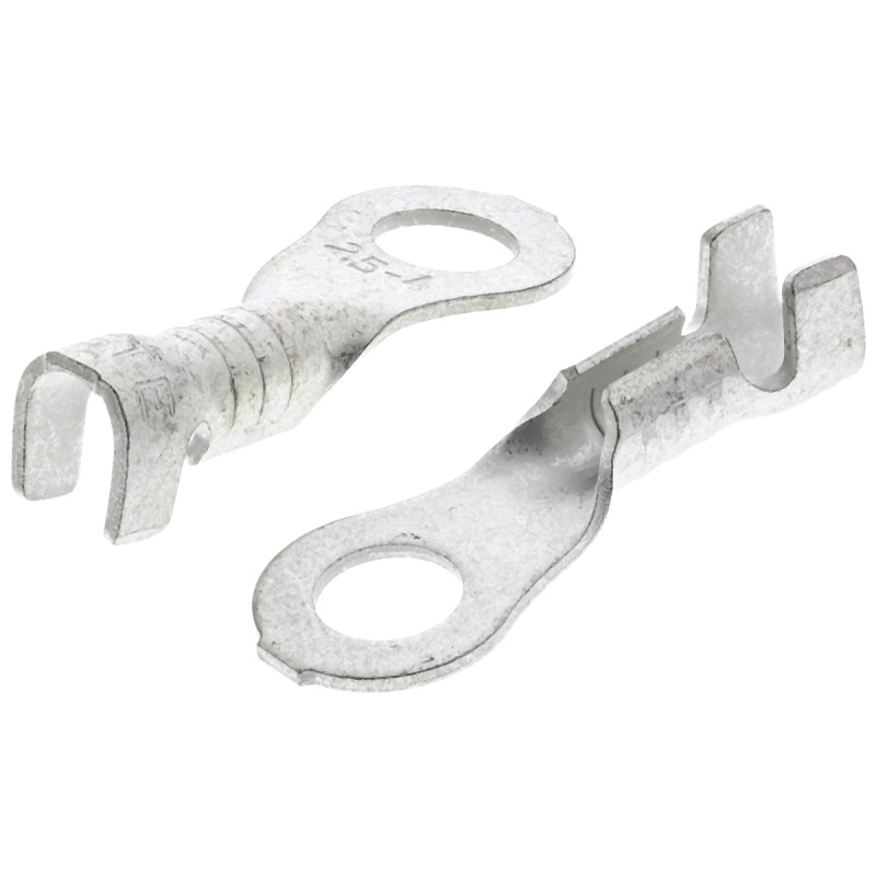 100 pcs - JST, LRB Uninsulated Ring Terminal, M4 Stud Size, 1mm² to 2.5mm² Wire Size