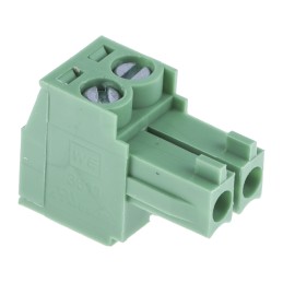 1 pcs - Wurth Elektronik 3.5mm Pitch 2 Way Pluggable Terminal Block, Plug, Cable Mount, Screw Termination