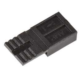 100 pcs - TE Connectivity, AMPMODU NOVO Shunt Female Straight Black Handle, Open Top 2 Way 1 Row 2.54mm Pitch