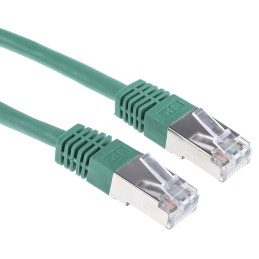 1 pcs - RS PRO Cat6 Male RJ45 to Male RJ45 Ethernet Cable, S/FTP, Green PVC Sheath, 5m