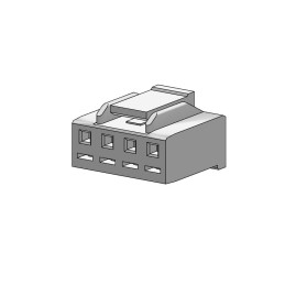 1000 pcs - Molex Receptacle Crimp Connector Housing, 3.5mm Pitch, 4 Way, 1 Row