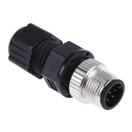 1 pcs - TE Connectivity Circular Connector, 8 Contacts, Cable Mount, M12 Connector, Plug, Male, IP67