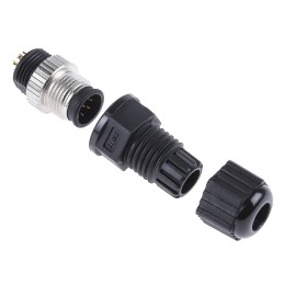 1 pcs - TE Connectivity Circular Connector, 8 Contacts, Cable Mount, M12 Connector, Plug, Male, IP67