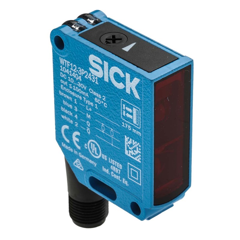 1 pcs - Sick Diffuse Photoelectric Sensor, Block Sensor, 30 mm - 175 mm Detection Range