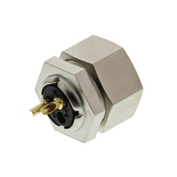 1 pcs - Binder Circular Connector, 2 Contacts, Panel Mount, M9 Connector, Socket, Female, IP40, 711 Series