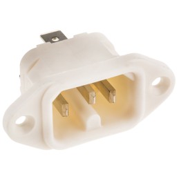 1 pcs - Bulgin C16 Panel Mount IEC Connector Male, 10A, 250 V